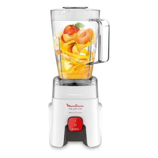 Blender Moulinex Genuine, 500W, 1.5L, Grinder & Grater, Mix Stick, Ice Crush, White - LM242B28