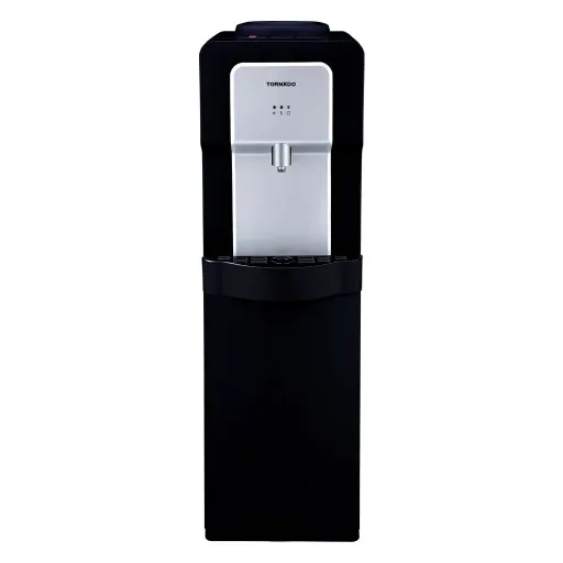 Water Dispenser Tornado, 1 Tap, Hot & Cold & Normal, Top Loading, Silver × Black - WDM-H30KBE-SB