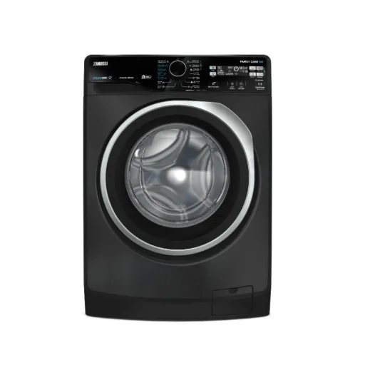 Automatic Washing Machine Zanussi, Front Load, 8kg, Inverter, 1200rpm, STEAMMAX, Digital, Black - ZWF8241BS7