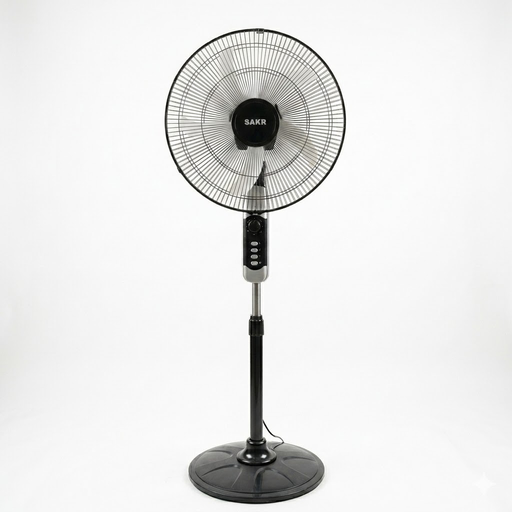 Stand Fan Sakr, 18 inch, 5 Blades - Black