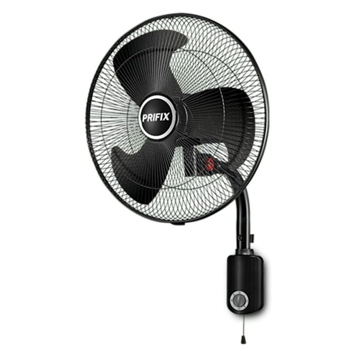 Wall Fan Prifix Shark, 18 inch, 3 Blades, Manual, Black - WFS-180