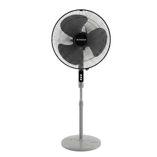 Stand Fan Fresh, 18 inch, 3 Blades, Copper Motor, 3 Speeds, Grey - Classic