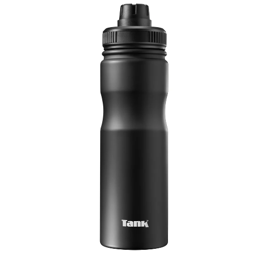Insulated Stainless Steel Water Bottle Tank Me, 650ml, 12-Hour Cold, BPA-Free, Black