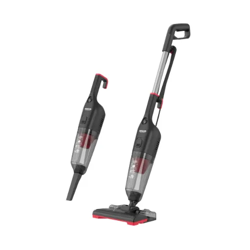 4-in-1 Stick & Handheld Vacuum Cleaner Arshia, Mop, 1000W, 18 kPa, 1.4L, HEPA, Black × Red - VC272-3913