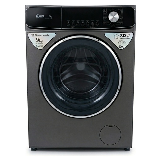 Automatic Washing Machine HOHO, Front Load, 9kg, 18 Programs, 1400rpm, BLDC Inverter, Steam, Auto Clean, Dark Silver - HFK101-A9018SG