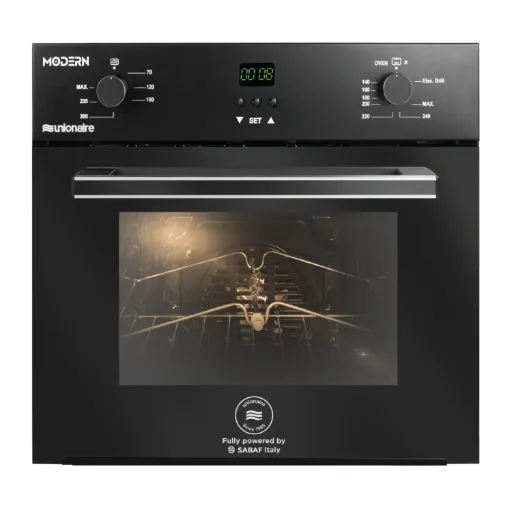 Built-in Oven union air, Grill Gas, 60 × 60cm, Black - BO66B1-119-DSF-MD-AL