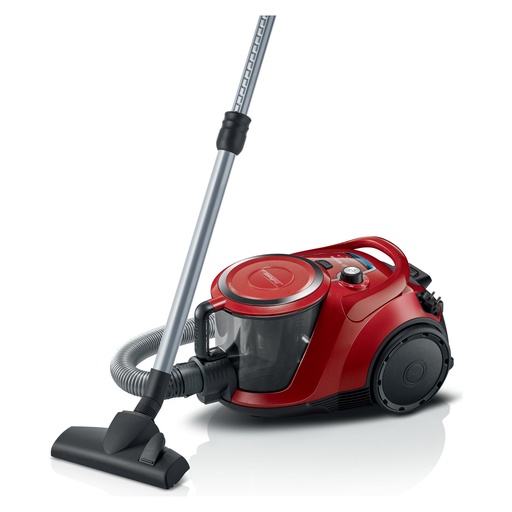Bagless Vacuum Cleaner Bosch, Series 6, 2200W, Turbo Brush, 2.4L Dust Capacity, Red - BGS412234A