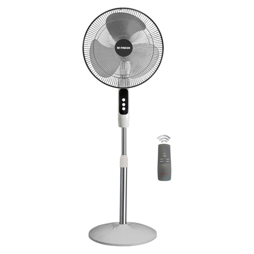 Stand Fan Fresh, 18 inch, 3 Blades, 3 Speeds, Remote Control, Silver - Classic Remote 2026