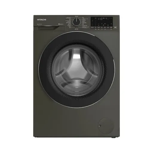 Washing Machine Hitachi, Front Load, 8 kg, 1400 RPM, Steam, Inverter Motor, Grey - BD-80YFVEM