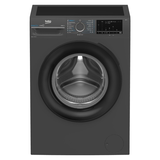 Washing Machine Beko, Front Load, 10 kg, 1400 RPM, Steam, Inverter Motor, Dark Grey - WFST107XA