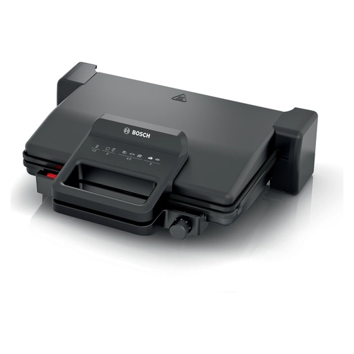 Contact Grill Bosch, 2000W, Removable Plates, Variable Temperature, Gratin Function, Black - TCG3323
